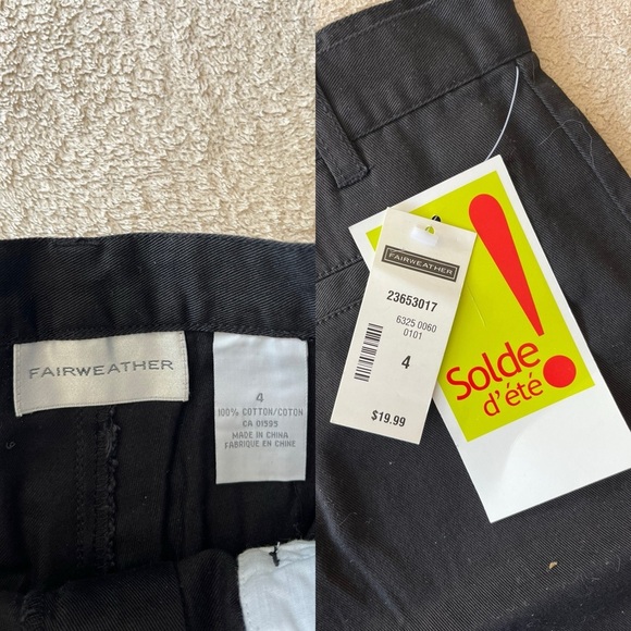 NWT 2000s Minimalist Black Cotton High Waisted Shorts 4 - Picture 5 of 11